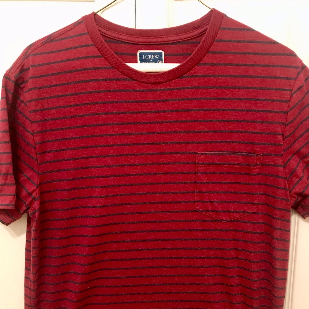 J. CREW CREWNECK STRIPED T SHIRT